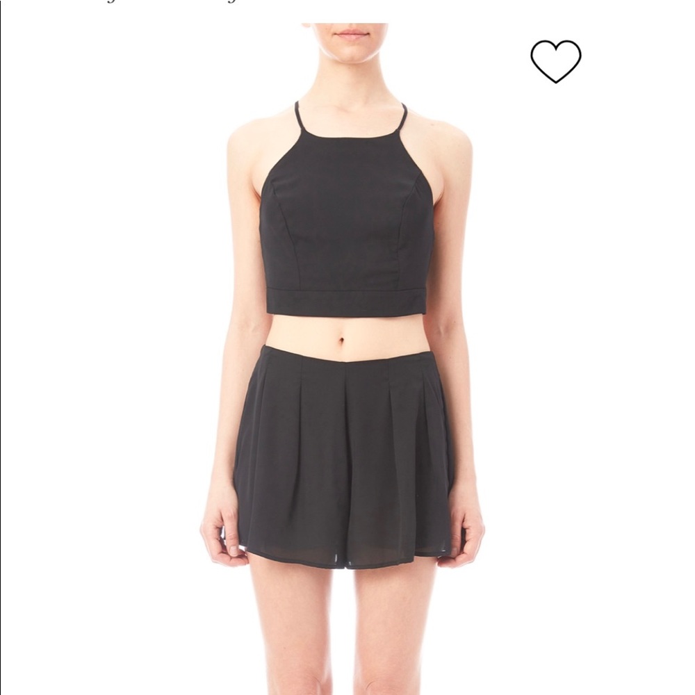 2 piece Skort set light blue